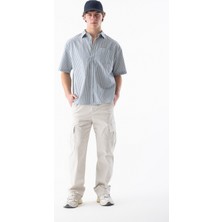 Erkek Kısa Kollu Çizgili Gömlek