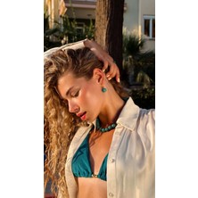 Nefertari Turkuaz Taşı Küpe