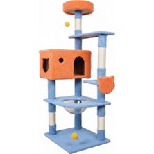 Senye Kedi Tırmalama Ağacı 60X50X155 cm Peluş Kaplama Demonte Kedi Kulesi
