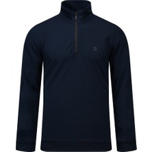 Hatemoğlu Lacivert Regular Fit Yarım Balıkçı Yaka Fermuarlı Sweatshirt