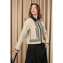 Loreen Kadın Nakış Detaylı Kısa Ceket 20719