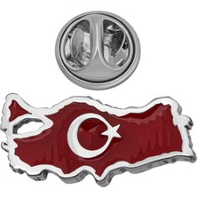 Gümüş Türkiye Haritası Rozet