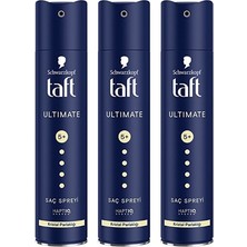 Taft, Ultimate, Saç Spreyi - 250 ml x 3 Adet