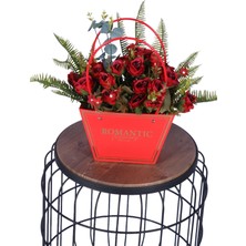 Yapay Çiçek Sitesi Yapay Çiçekli Romantic Çanta Aranjmanı Model 1