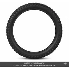 Güçlü Bisiklet Motosiklet 16 Jant Bisiklet Dış Lastik 16X1.75 1.90 1.95 2.125 Uyumlu Çocuk Bisikleti Mtb Dişli Lastiği 1 Adet