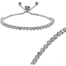 Gümüş Su Yolu Asansör Bayan Bileklik