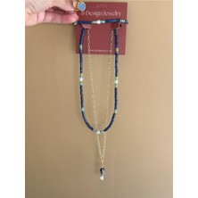 Ariev Lav ve Lapis Lazuli Taşlı Kolye