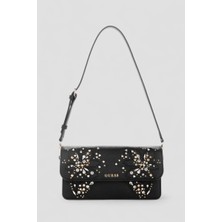 Guess Sadie Kapaklı Omuz Kadın Siyah Omuz Çantası HWEB8118190-BLA