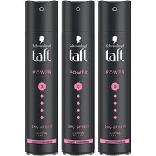 Taft, Power Kaşmir, Saç Spreyi - 250 ml  x 3 Adet