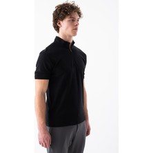 Erkek Yarım Fermuarlı ve Kısa Kollu Tişört