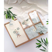 Butik Kız Bebek %100 Pamuklu - Antialerjik 10'lu Hastane Çıkışı Yenidoğan Set Kutulu 0-3 Ay