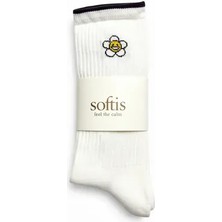 Softis Unisex Papatya Desenli Altı Havlu Çorap