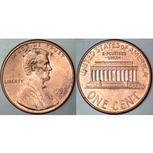 Banknoting Amerika 1 Cent 1993 D. Lıncoln Memorıal Cent. 19 mm Çilaltı.