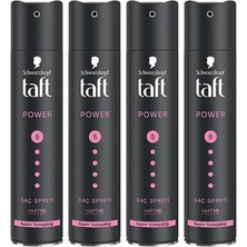 Taft, Power Kaşmir, Saç Spreyi - 250 ml  x 4 Adet