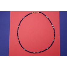 Safir, Mercan ve Turkuaz Taşı Kolye