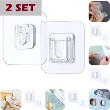 Mucit Home  2'li Set Geçmeli Klips Eşya Sabitleme Askısı Tablo Ayna Resim Sabitleme Aparatı