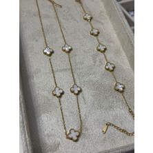 Tüko Store Çelik Yonca Bileklik ve Kolye Seti