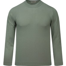 Hatemoğlu Yeşil Regular Fit Yarım Balıkçı Yaka Rayon Kazak