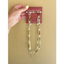 Aurelia Fosil Taşlı ve Mercan Kolye