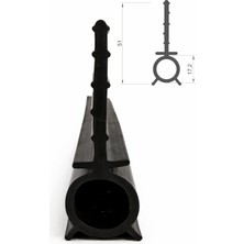 55 No Otamatik Kepenk Alt Fitili Siyah 6 Metre