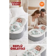 Carino Wins Koruma Bantlı ve Sıvı Geçirmez Premium Yeni Doğan Bebek Reflü Yatağı -Gribyz