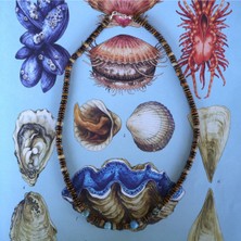 Verde Kaplan Gözü Taş ve Turkuaz Taşlı Kolye