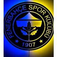 Tasarım Lazer Kesim Fenerbahçe Işıklı Taraftar Tablo Ahşap