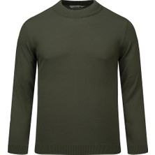Hatemoğlu Haki Regular Fit Yarım Balıkçı Yaka Rayon Kazak