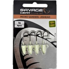 Savage Gear Lrf Micro Sandeel Jighead Glow 4 Adet #8