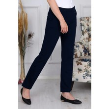 Kadın Remsa Spor Pantalon Görünümlü Eşofman Altı Koyu Lacivert 3 Cep ile Konforlu Seçenek