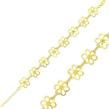 Gümüş Gold Sarı Papatya Bayan Bileklik