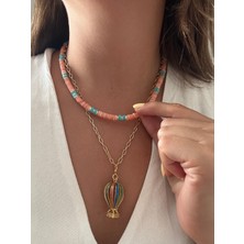 Noa Mercan ve Turkuaz Taşı Kolye