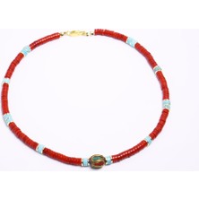 Mercan Taşlı Kolye