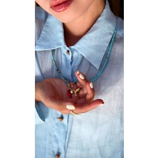 Aqua Spirit Turkuaz Taşı – Mercan Inci Kolye