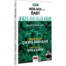 Yargı Yayıncılık Yargı 2026 Meb Ags Öabt Fen Bilimleri Öğretmenliği 2020-2025 Tamamı Çözümlü Çıkmış 6 Sınav Soruları