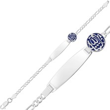 Kişiye Özel Maşallah Yazılı Gümüş Çocuk Künyesi