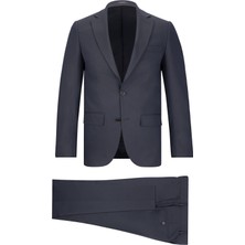 Hatemoğlu Lacivert Slim Fit Mono Yaka Klasik Takım Elbise