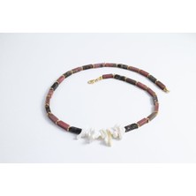 Stitch Rhodonite Taşı ve Dal Kolye