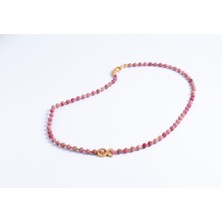 Balıklı Rhodonite Taşı Kolye