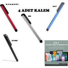 Derwell 4 Adet Renkli Universal Stylus Kalem Ios Android Windows Akıllı Tahta Uyumlu Dokunmatik Ekran Kalemi