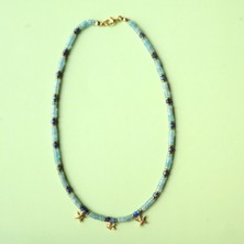 Maris Aquamarin ve Lapis Lazuli Kolye