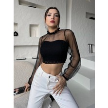 Aida Fashion Tul Detay Bluz
