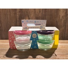 S-Online Cam Saklama Kabı 4'lü Set (Yeşil-Pembe-Bordo-Beyaz)