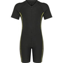 Tulum Kısa Kollu Şortlu Çocuk Yüzücü Mayo Clous 5155 Siyah Remsa Mayo