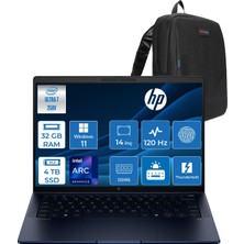 Hp Elitebook x G1IAI Intel® Core™ Ultra 7 258V 32GB Ddr5 4tb SSD 14" Intel® Arc™ Grafik 2.5k QHD+(2560 x 1600), IPS 400 Nits, WIN11HOME Taşınabilir BILGISAYARB66VDATH15+ZETTAÇANTA