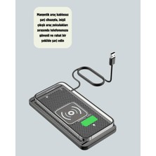 Epilons Araç Içi Kablosuz Şarj Pedi – Manyetik Güçlü Tutuş, Hızlı Şarj Özelliği