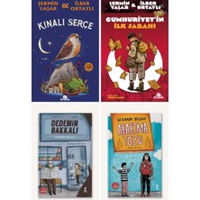 Kronik Kitap Kınalı Serçe & Cumhuriyetin Ilk Sabahı & Dedemin Bakkalı & Abartma Tozu 4 Kitap Set Şermin Yaşar