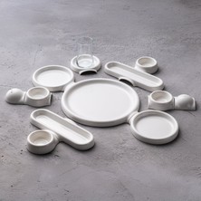 Jumbo Spectrum 24 Parça 6 Kişilik Porselen Kahvaltı Takımı