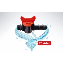 16 mm x 1/2'' Kurtağzı Dış Dişli Mini Vana – Damla Sulama Bağlantı Aparatı - 25 Adet