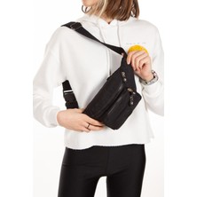 Newish Kadın Krinkıl Kumaş Çapraz Omuz ve Bel Çantası NEW346